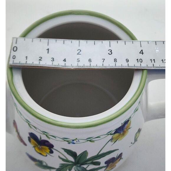 Teapot-Studio Nova-Garden Bloom-White-Green-Flowers-Butterflies-Bees-5 Cups - Picture 16 of 16